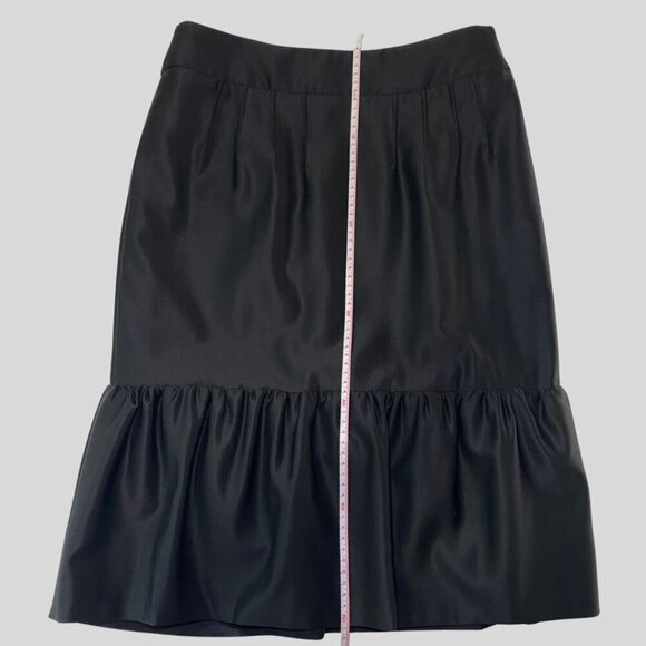 YVES SAINT LAURENT Rive Gauche Ruffle Classy Knee-Length Skirt - Picture 10 of 10